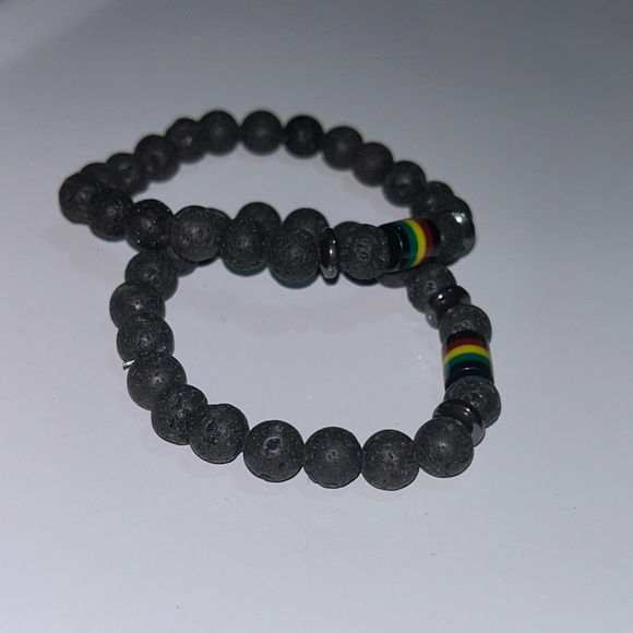 Lava Stone Rasta Bracelet set โ Strength, Unity & Protection - Picture 6 of 8
